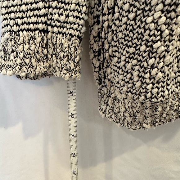 Cream and black knit open cardigan - Picture 2 of 4